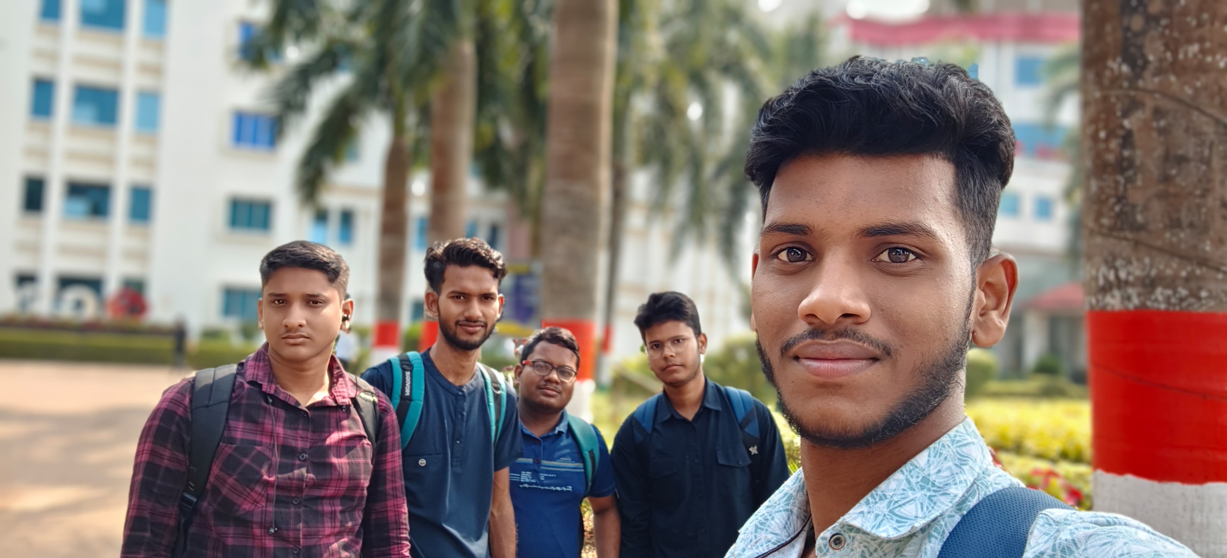 Abhilash Kar with a team during a BPUT hackathon campus visit